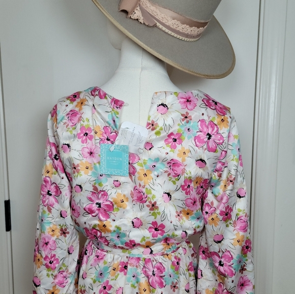 Hayden Los Angeles Pink Fit & Flare Spring Floral Dress Size Small - Picture 10 of 13
